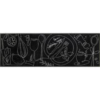 KÜCHENLÄUFER 60/180 cm Fine Dining Schwarz  - Schwarz, KONVENTIONELL, Kunststoff/Textil (60/180cm) - wash+dry