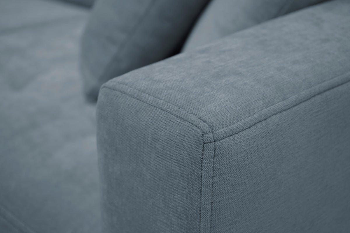 HÖRNSOFFA i chenille gråblå  - gråblå/naturfärgad, Design, trä/textil (160/231cm) - Livetastic