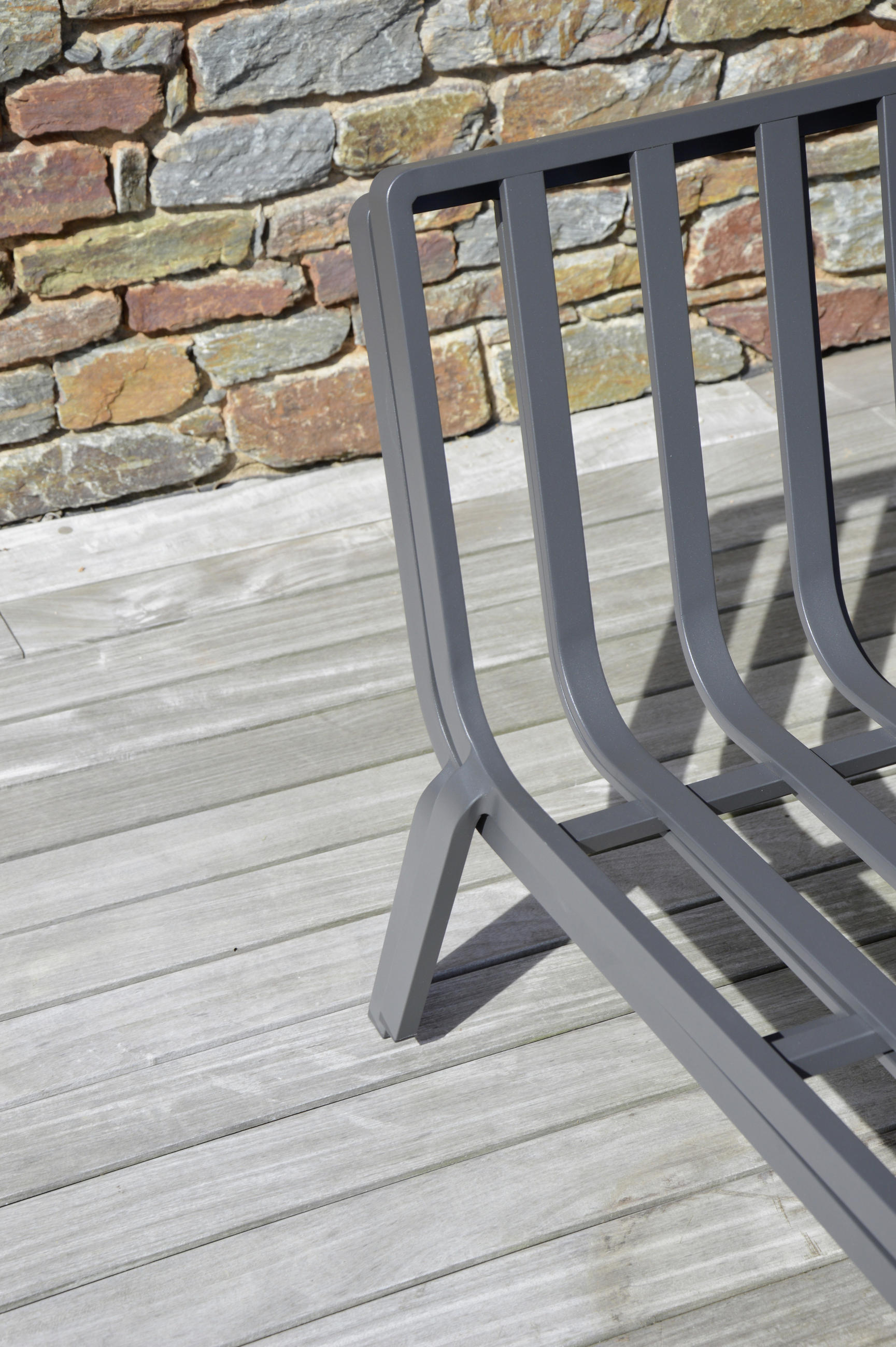 GARTENSET Webstoff Aluminium  - Anthrazit/Grau, Design, Textil/Metall - Ambia Garden