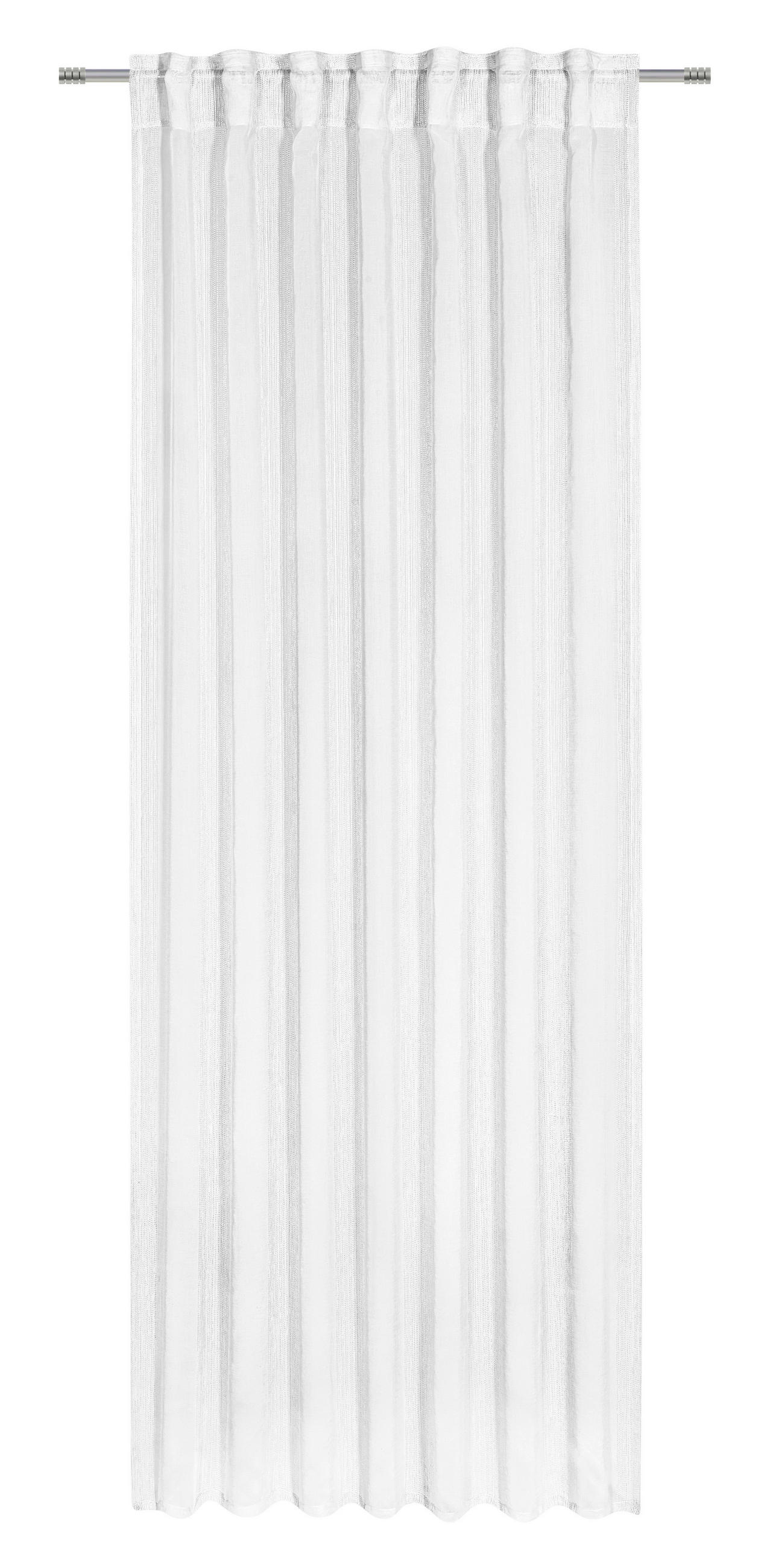 HOTOVÝ ZÁVES, polopriehľadné, 140/245 cm - biela, Basics, textil (140/245cm) - Esposa