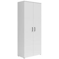 VÍCEÚČELOVÁ SKŘÍŇ, bílá, 80/195/40 cm - bílá/černá, Moderní, kompozitní dřevo/plast (80/195/40cm) - Carryhome