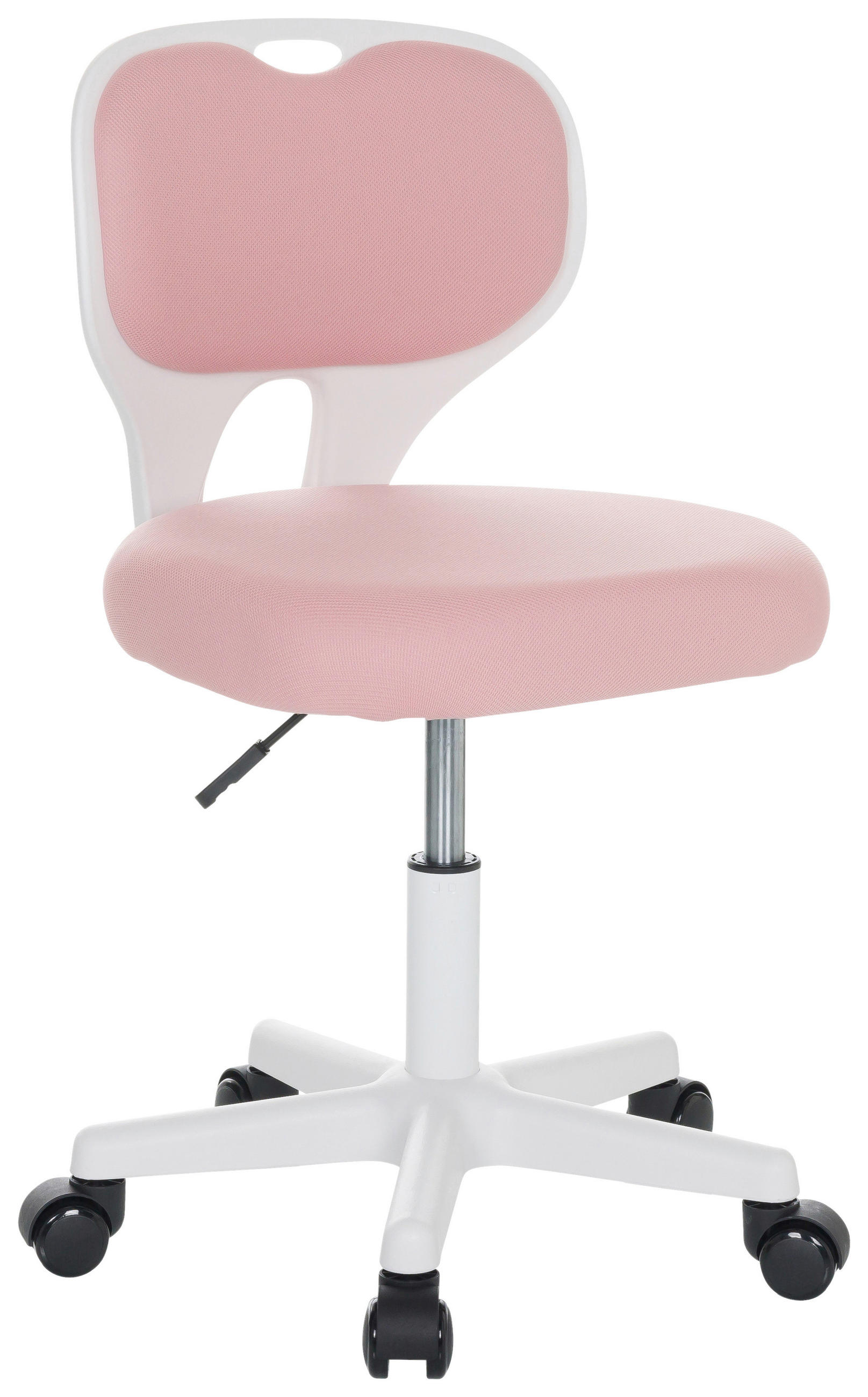 SNURRSTOL FÖR UNGDOMAR  i flatväv rosa, vit  - vit/rosa, Basics, textil/plast (52/73/52cm) - MID.YOU