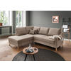 ECKSOFA in Cord Graublau  - Graublau/Naturfarben, Modern, Holz/Textil (200/230cm) - Livetastic