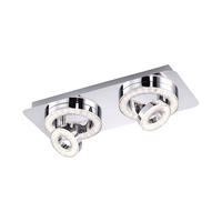 PLAFONIERĂ CU LED - culoare crom, Design, metal (40/17/13cm) - Novel