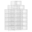 SCHUHBOX - Transparent/Weiß, Trend, Kunststoff (33,5/14,3/23,2cm) - Boxxx