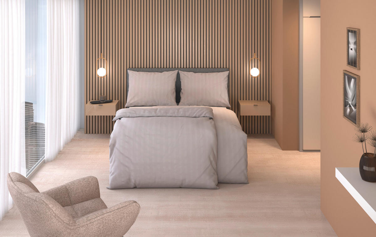 POSTELJINA 140/200 cm   - svijetlo siva, Konvencionalno, tekstil (140/200cm) - Dieter Knoll