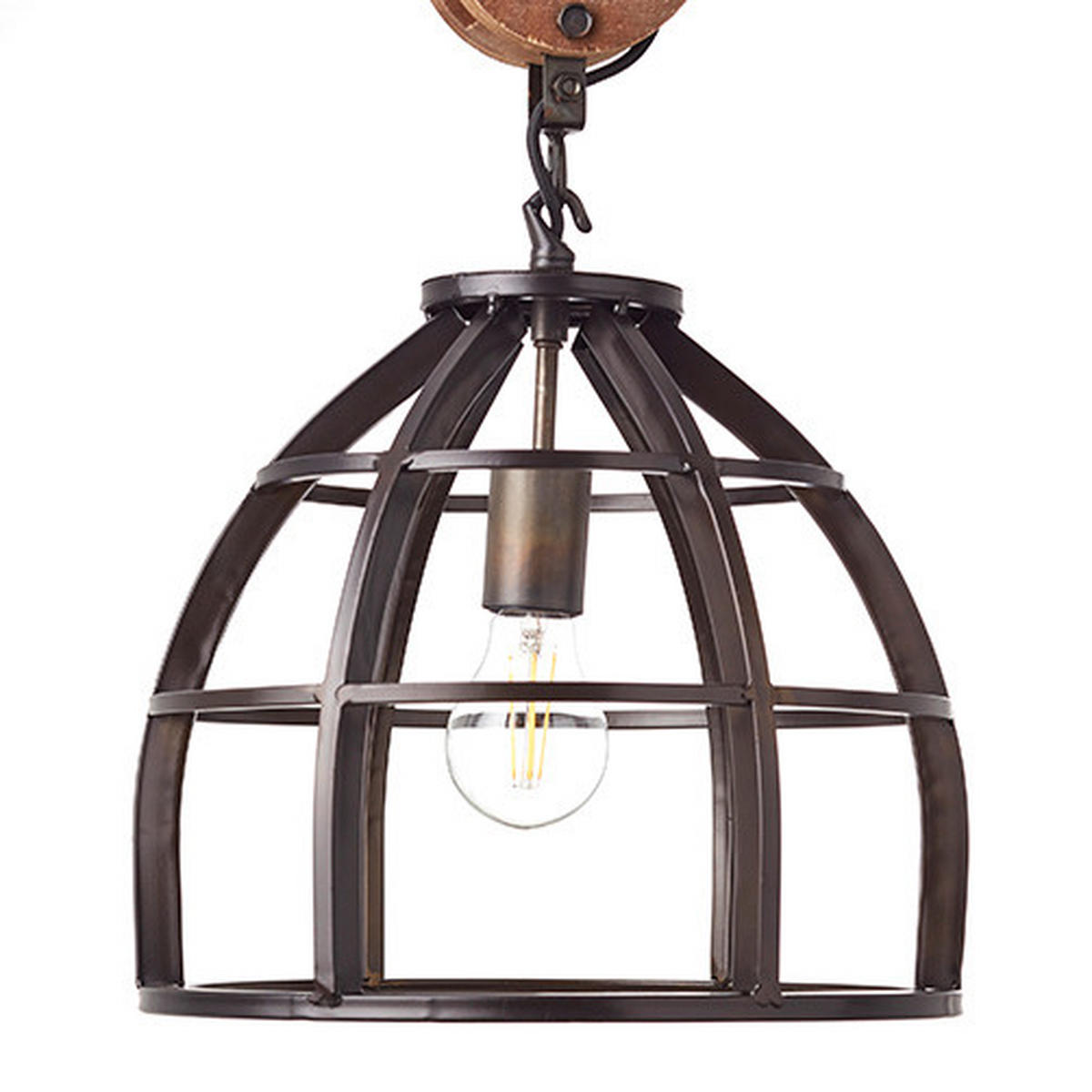 HÄNGELEUCHTE 34/147 cm    - Schwarz, Lifestyle, Holz/Metall (34/147cm) - Brilliant