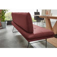 SITZBANK in Metall, Textil Schwarz, Bordeaux  - Bordeaux/Schwarz, Design, Textil/Metall (195/87/65cm) - Dieter Knoll