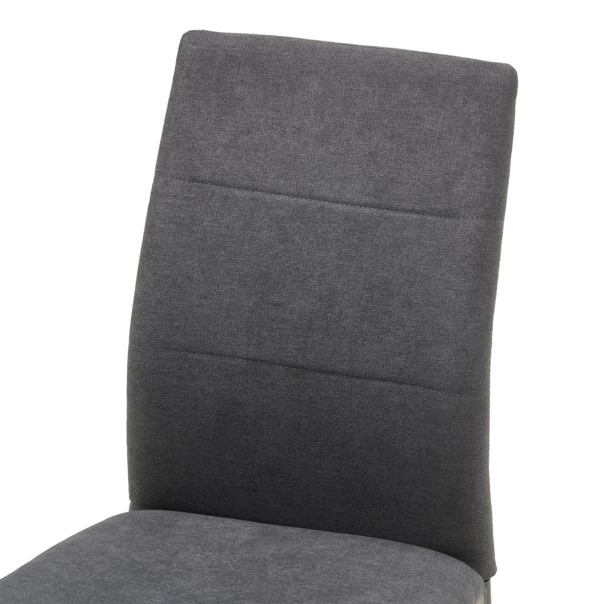 STUHL  in Eisen Mikrofaser Metall, Textil  - Dunkelgrau/Grau, KONVENTIONELL, Textil/Metall (43/93/54cm) - MID.YOU