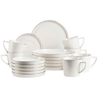 KAFFEESERVICE Sita 18-teilig  - Weiss/Goldfarben, Trend, Keramik - Mäser