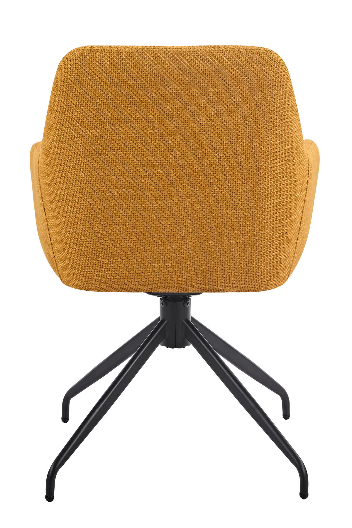 ARMLEHNSTUHL-SET 2 Stück  in Stahl Webstoff, Mikrofaser  - Gelb/Schwarz, MODERN, Textil/Metall (56/83/60cm) - MID.YOU