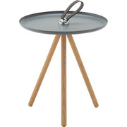 BEISTELLTISCH in Dunkelbraun, Grau - Dunkelbraun/Grau, Design, Holz/Metall (40/45cm) - Rolf Benz