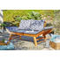 GARTENBANK Akazie - Akaziefarben/Grau, Design, Holz/Textil (190/75/67cm) - Ambia Garden