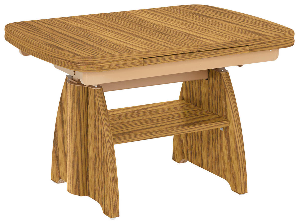 COUCHTISCH in Holz 90-130,5/65/56-75 cm  - Eichefarben, Konventionell, Holz (90-130,5/65/56-75cm) - Venda
