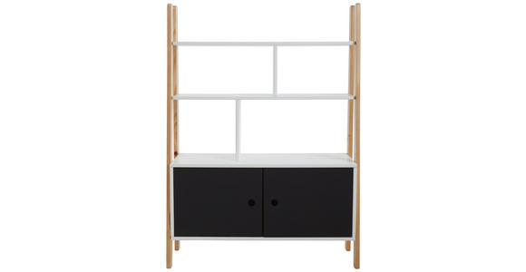 Kinderregal mit Tafelfront Kiefer Weiß, Kieferfarben  - Schwarz/Weiß, Design, Holz/Holzwerkstoff (90/125/35cm) - Xora