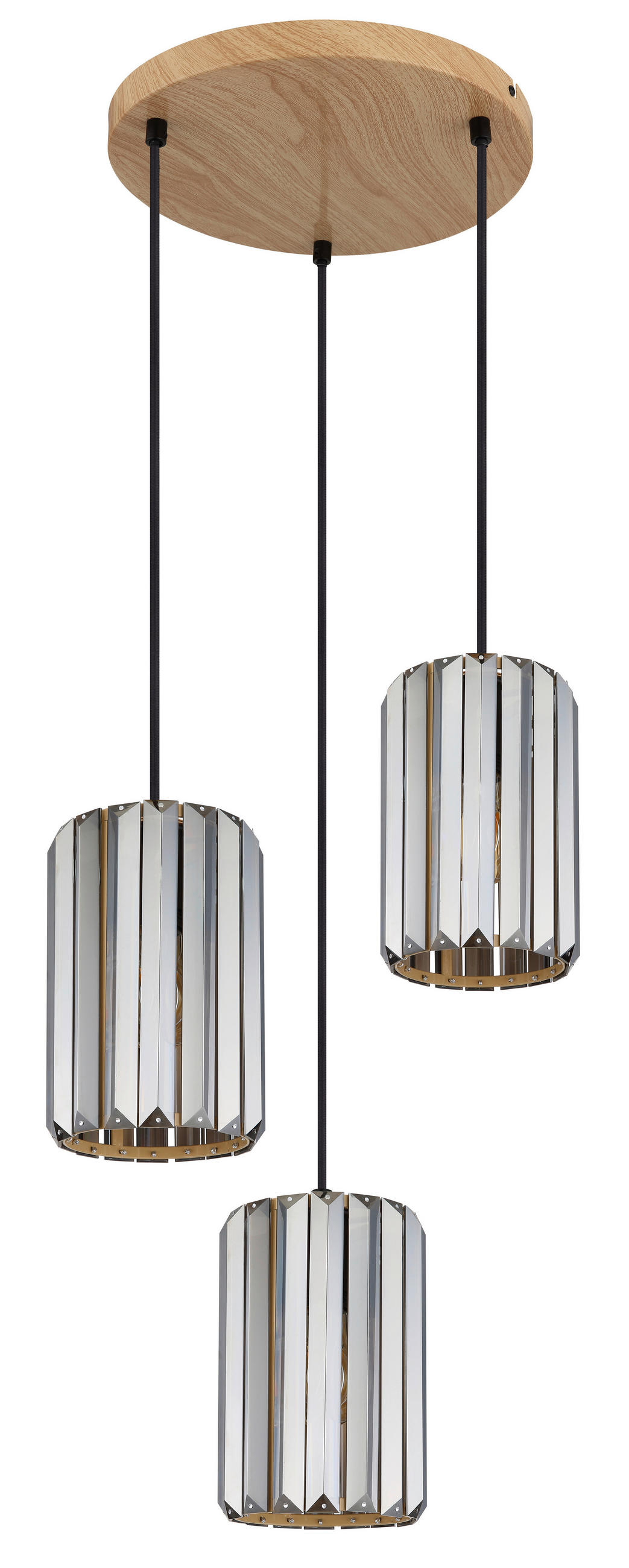 HÄNGELEUCHTE RUN 35/120 cm   - Braun/Grau, Trend, Glas/Metall (35/120cm)