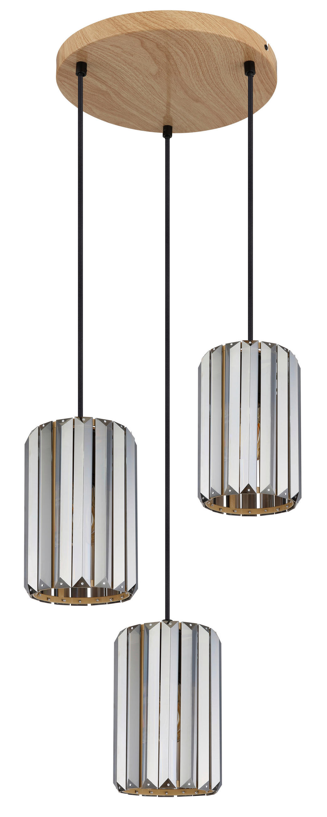 HÄNGELEUCHTE RUN 35/120 cm   - Braun/Grau, Trend, Glas/Metall (35/120cm)