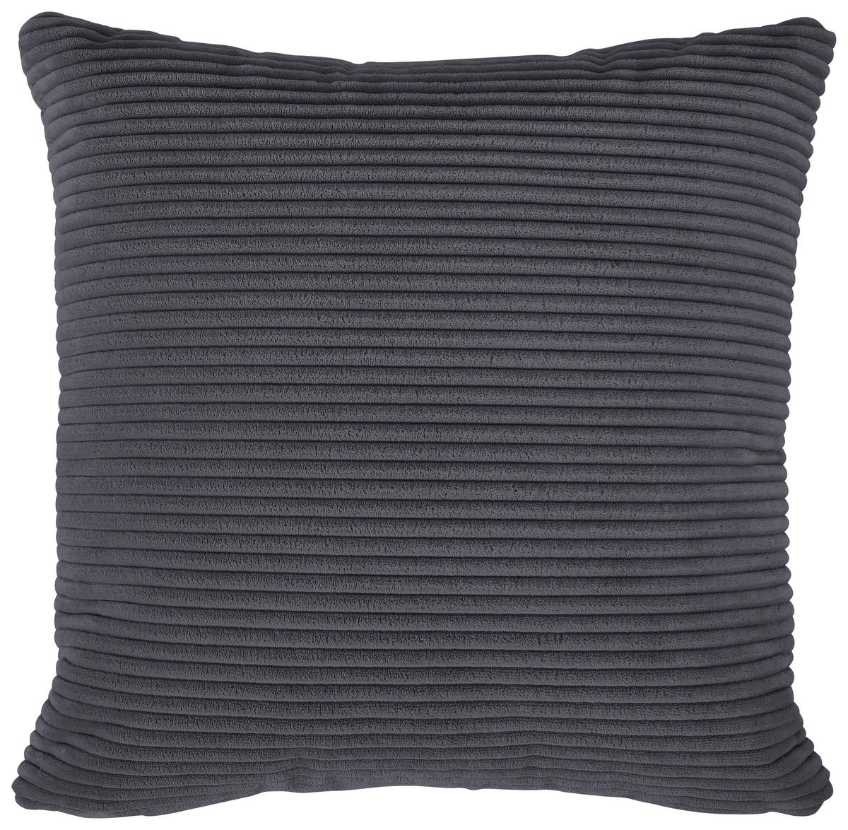 ECKSOFA Graphitfarben Cord  - Schwarz/Graphitfarben, Design, Kunststoff/Textil (303/196cm) - Livetastic