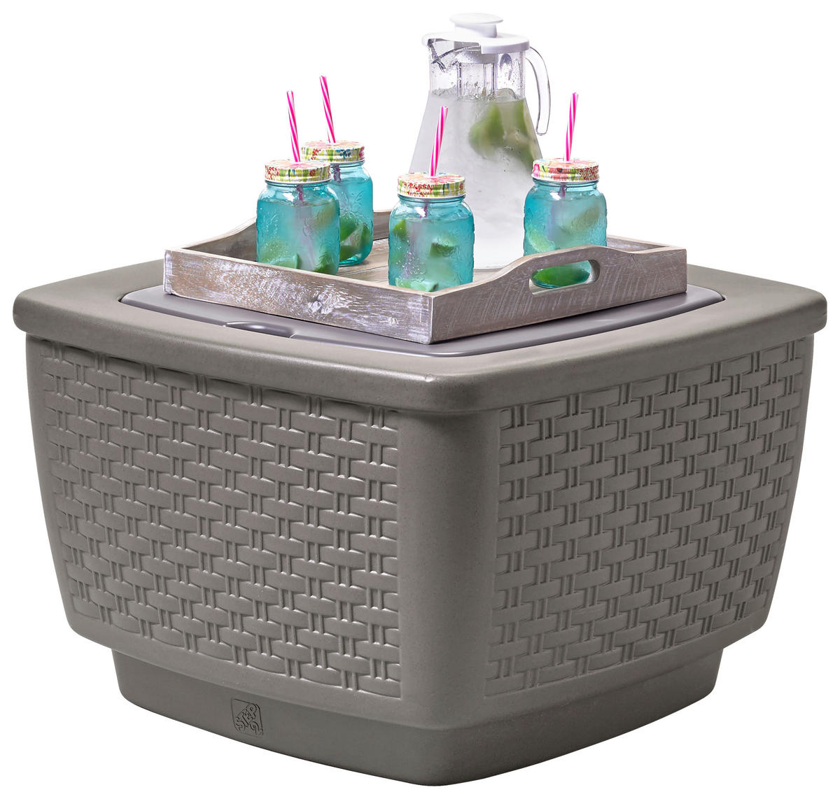 KÜHLBOX Grau  - Grau, KONVENTIONELL, Kunststoff (73,7/45,7/78,7cm) - Ambia Garden