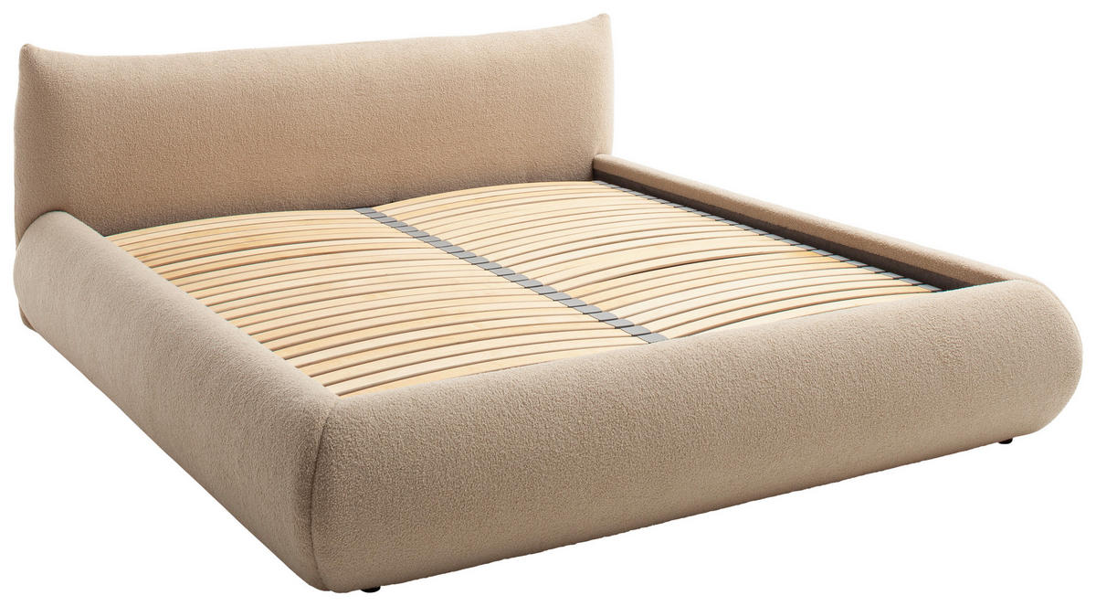 ČALÚNENÁ POSTEĽ, 180/200 cm, taupe - čierna/taupe, Modern, drevo/kompozitné drevo (180/200cm) - MID.YOU