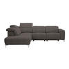 ECKSOFA Graubraun Flachgewebe  - Graubraun, Design, Textil/Metall (238/290cm) - Pure Home Lifestyle