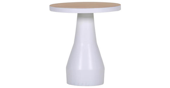 COUCHTISCH 35/35/39 cm rund Weiß, Eichefarben  - Eichefarben/Weiß, Design, Holz/Holzwerkstoff (35/35/39cm) - Landscape