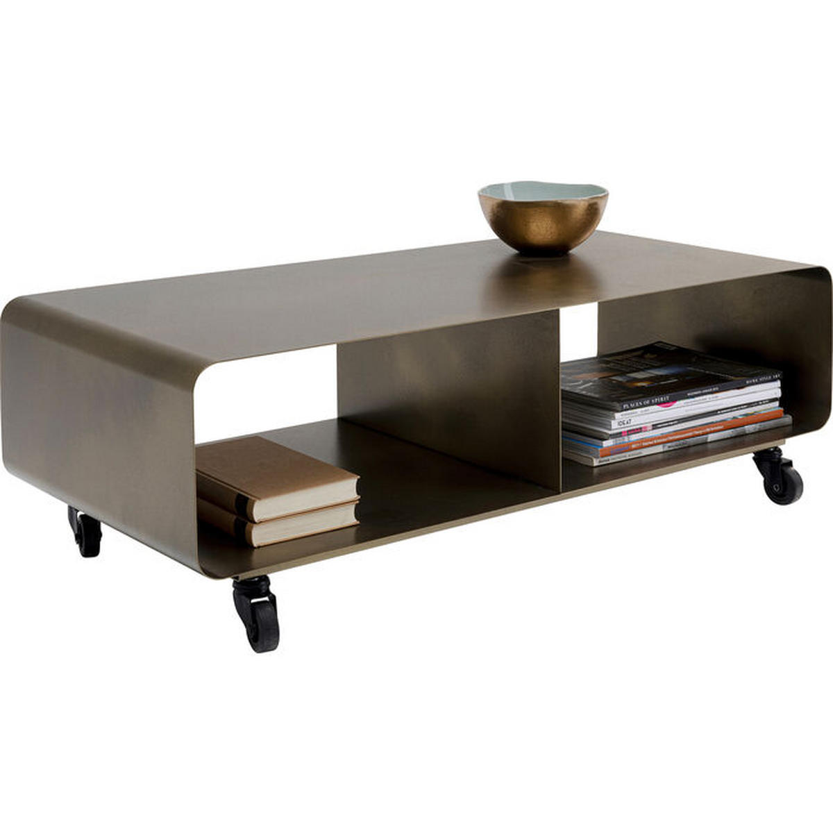 TV-ELEMENT - Bronzefarben, Design, Kunststoff/Metall (90/30/42cm) - Kare-Design