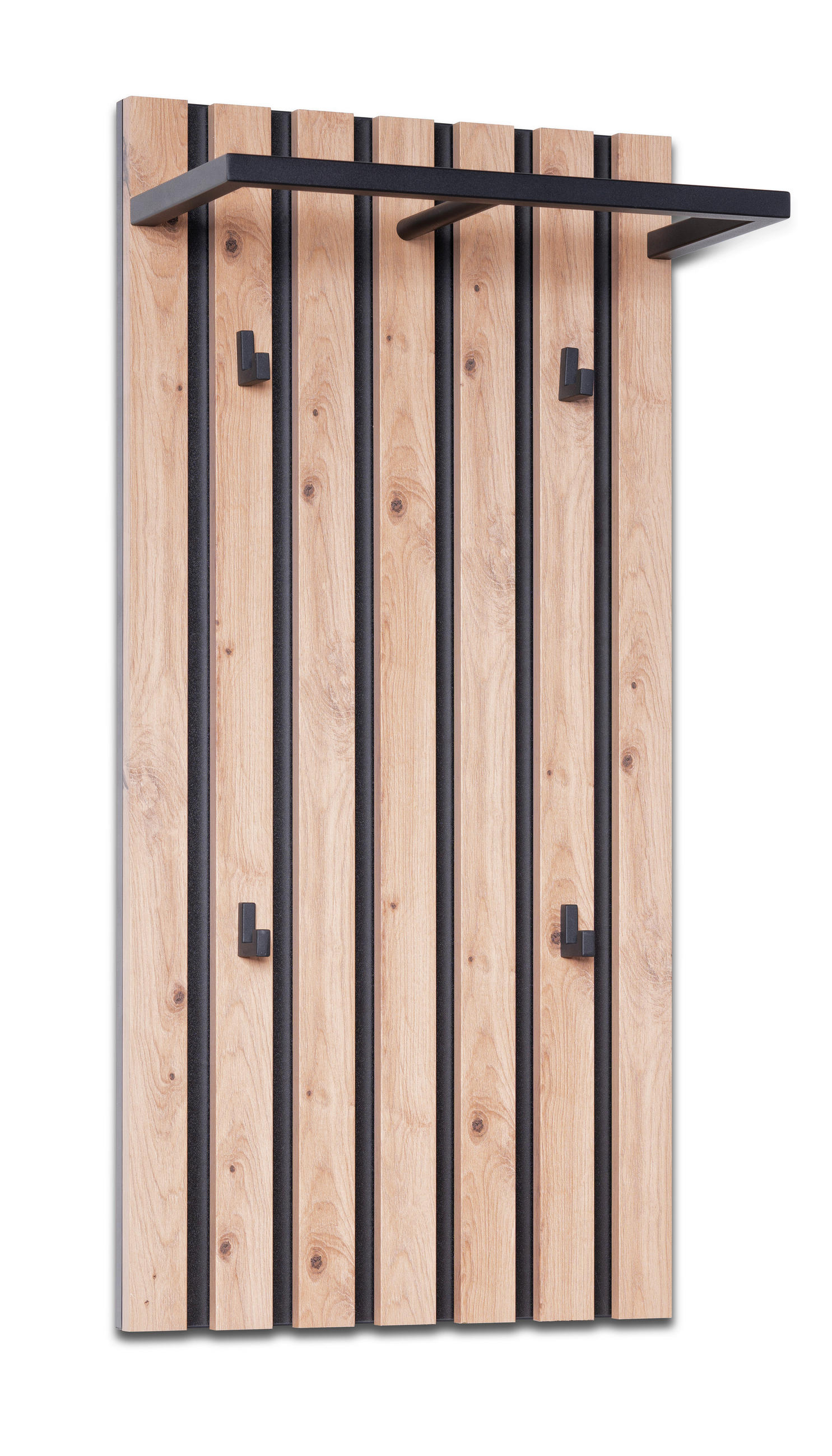 WANDGARDEROBE  in Braun, Schwarz  - Schwarz/Braun, Design, Holzwerkstoff (45/90/23cm) - Xora