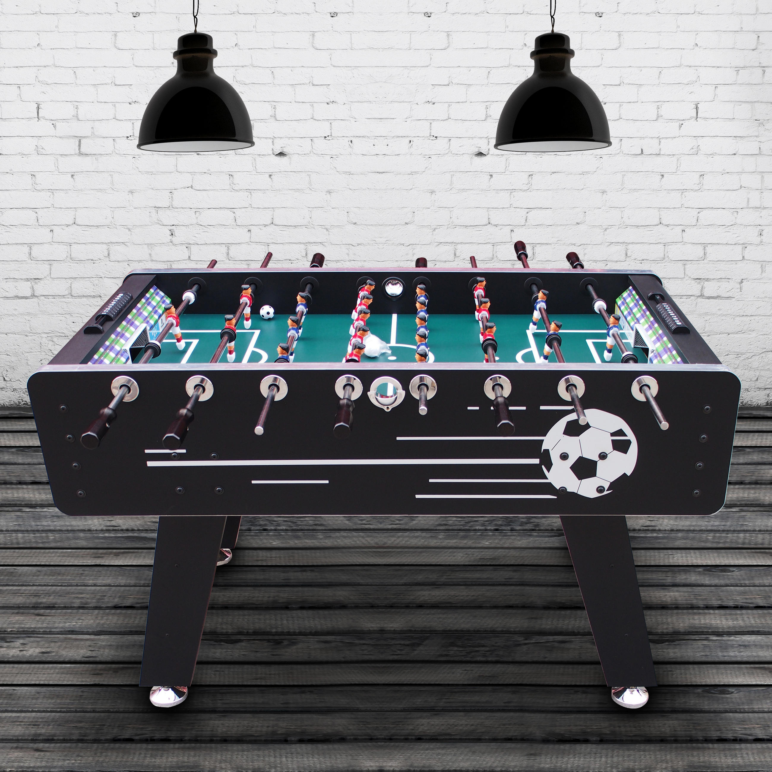 BORDSFOTBOLL Cougar  - svart, Basics, trä (75/88/141cm)