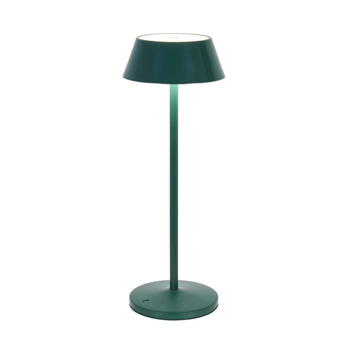 AKKU-TISCHLEUCHTE 11/30 cm  - Dunkelgrün/Schwarz, Trend, Kunststoff/Metall (11/30cm) - Novel