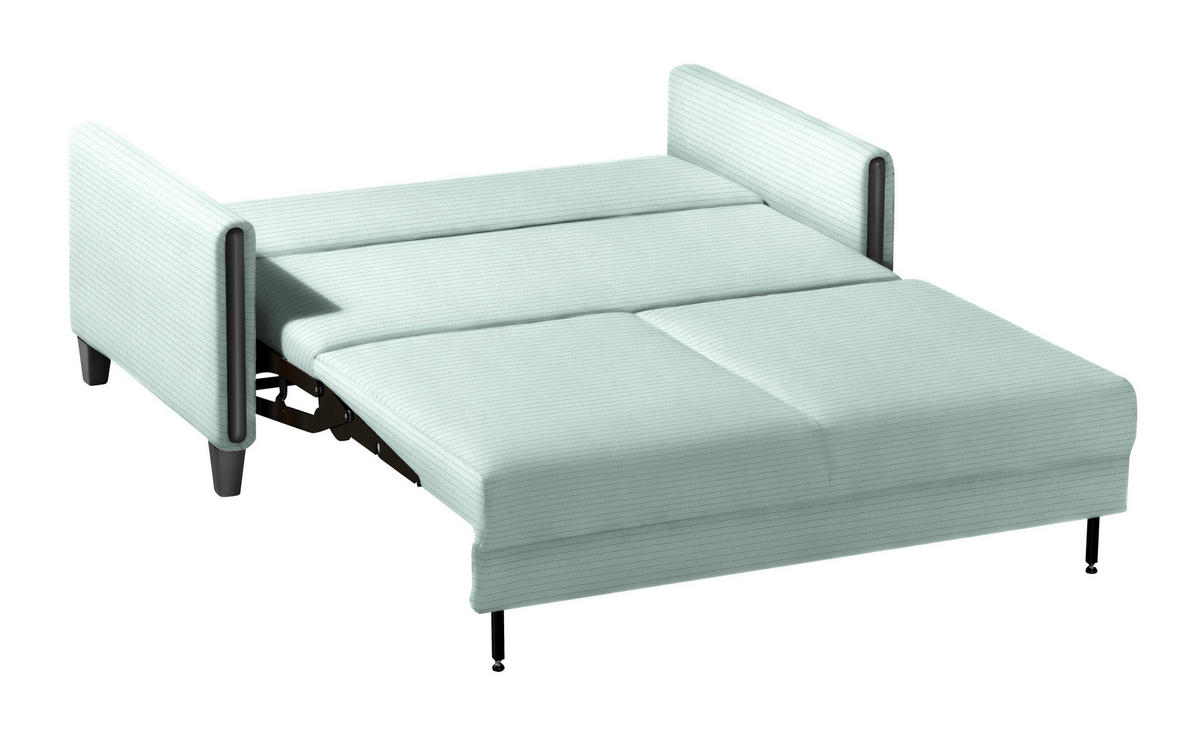 SCHLAFSOFA in Holz, Textil Schwarz, Hellblau  - Schwarz/Hellblau, Design, Holz/Textil (174/88/104cm) - Niels Andersson