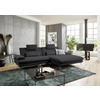 ECKSOFA in Webstoff Anthrazit  284/184 cm  - Anthrazit/Schwarz, Design, Textil/Metall (284/184cm) - Dieter Knoll