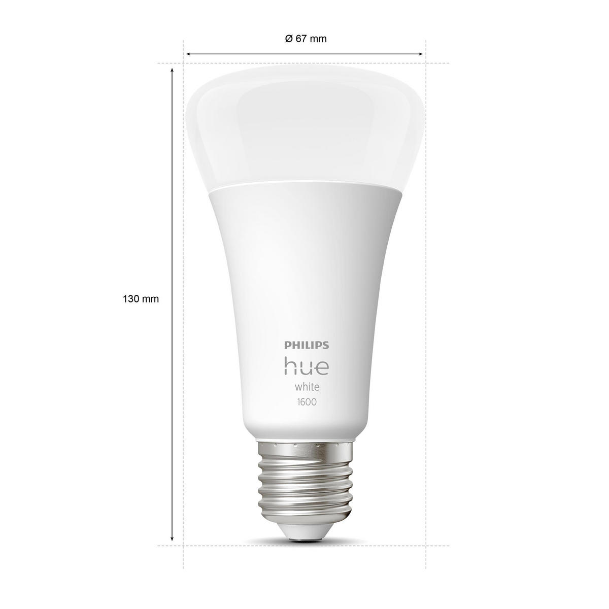 LED-LEUCHTMITTEL   E27 15,5 W  - Weiss, Basics, Kunststoff (6,5/13,7cm) - Philips HUE