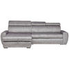 ECKSOFA Grau Velours  - Chromfarben/Grau, Design, Kunststoff/Textil (276/173cm) - Stylife
