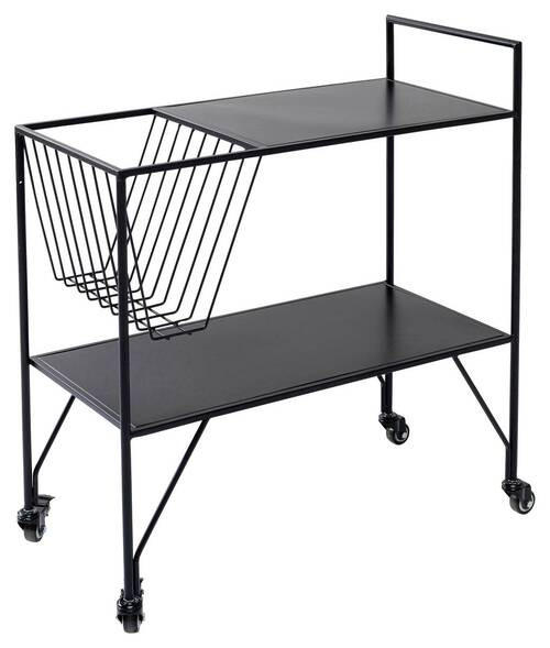 SERVIERWAGEN Schwarz  - Schwarz, Design, Kunststoff/Metall (68/33/75cm) - Kare-Design