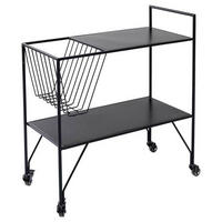 SERVIERWAGEN Schwarz  - Schwarz, Design, Kunststoff/Metall (68/33/75cm) - Kare-Design