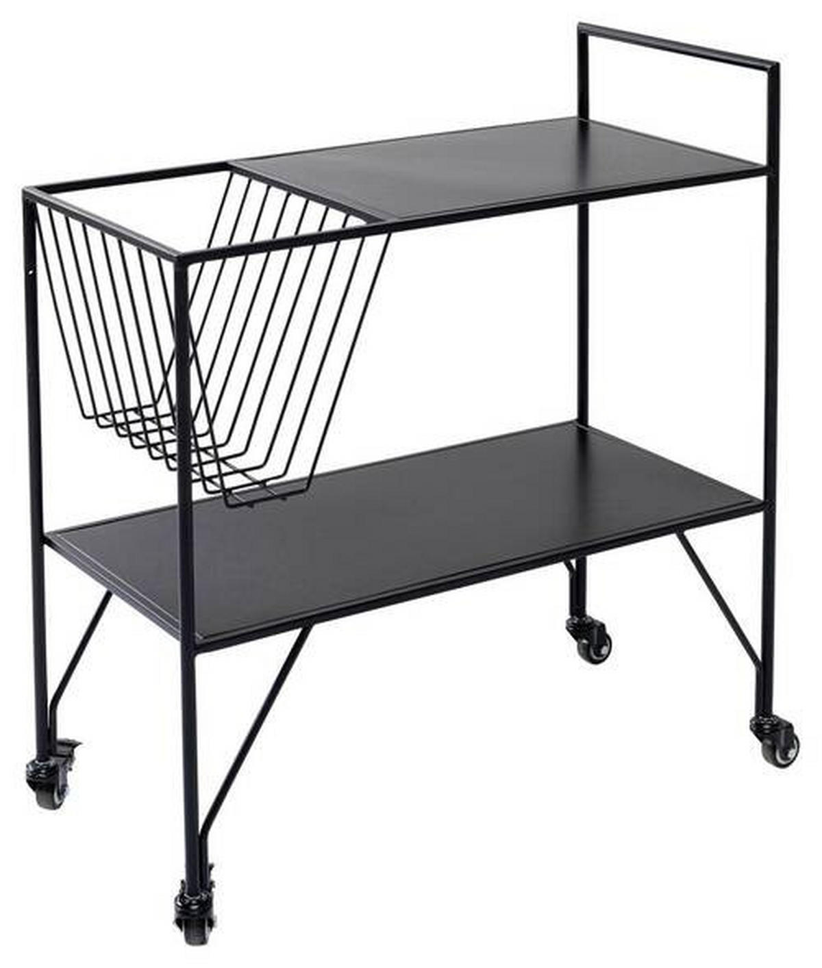SERVIERWAGEN Schwarz  - Schwarz, Design, Kunststoff/Metall (68/33/75cm) - Kare-Design