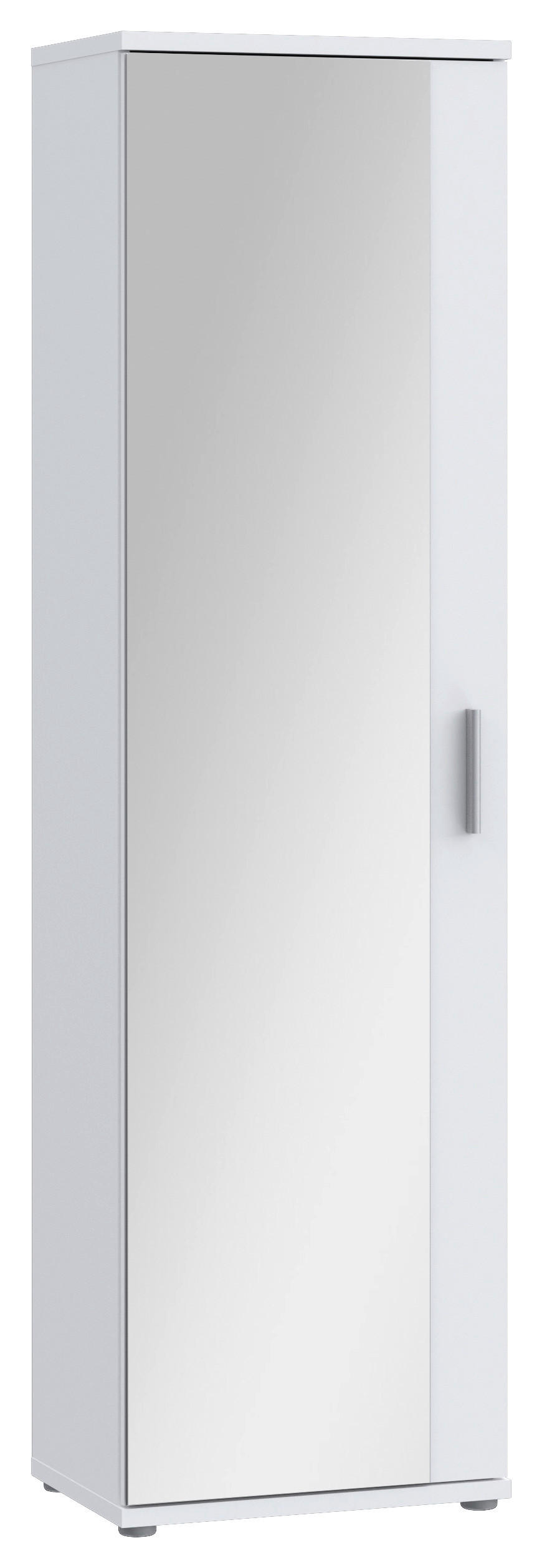 OMARA Z LOPUTAMI ZA ČEVLJE bela - bela/barve aluminija, Moderno, kovina/umetna masa (50,2/179,1/34,8cm) - MID.YOU