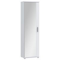 OMARA Z LOPUTAMI ZA ČEVLJE bela - bela/barve aluminija, Moderno, kovina/umetna masa (50,2/179,1/34,8cm) - MID.YOU