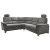 ECKSOFA in Struktur Dunkelgrau  - Wildeiche/Dunkelgrau, Konventionell, Holz/Textil (238/241cm) - Livetastic