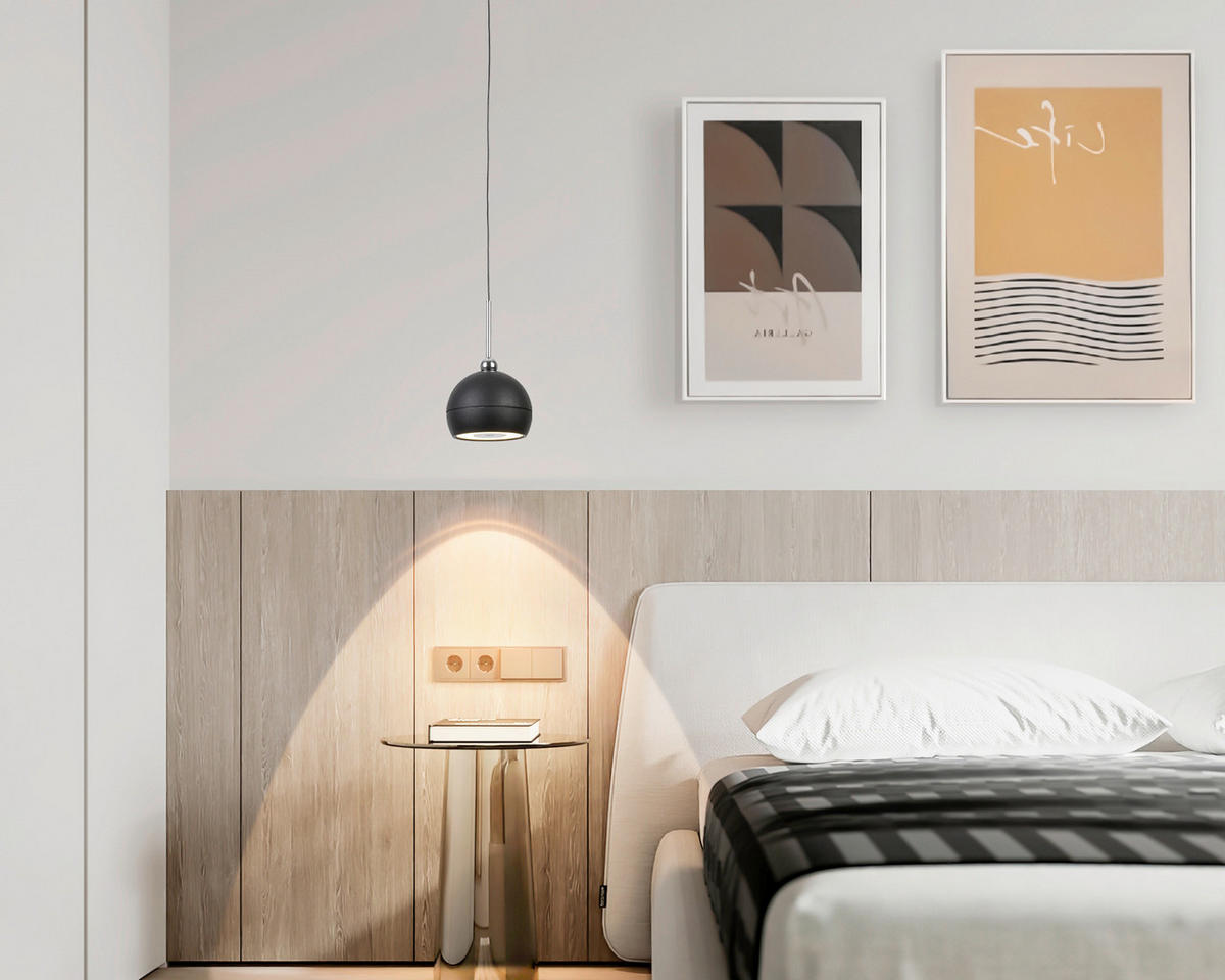 LED-HÄNGELEUCHTE Modula 9/80-200 cm   - Schwarz, LIFESTYLE, Kunststoff/Metall (9/80-200cm) - Novel