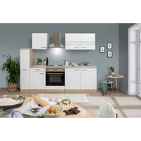 MODULKÖK 240 cm   i vit  - stålfärgad/vit, Basics, metall/trämaterial (240cm) - Respekta