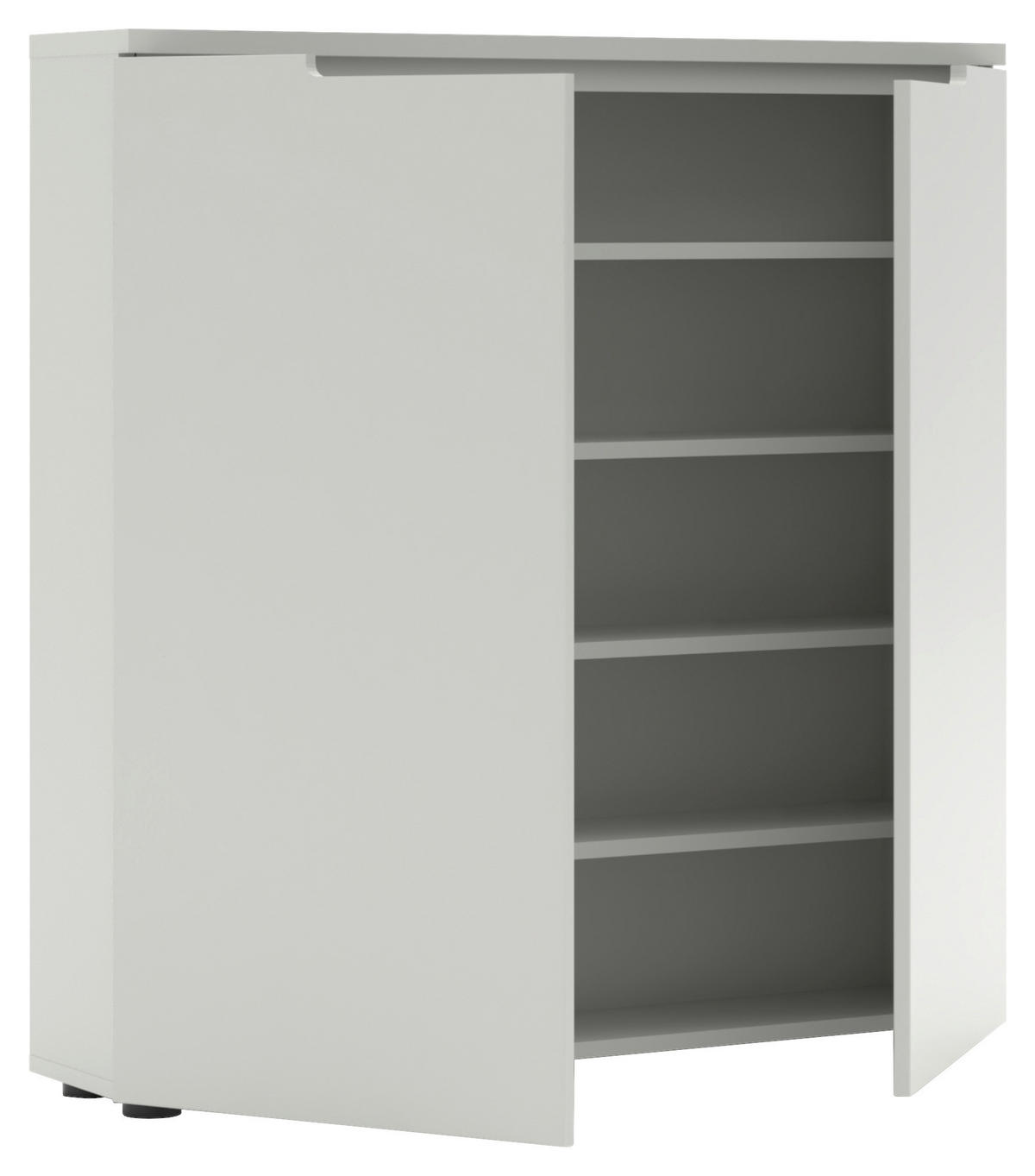 SCHUHSCHRANK Grau  - Schwarz/Grau, Design, Holzwerkstoff (97/100/22cm) - Xora