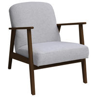 SESSEL Webstoff Silberfarben, Dunkelbraun    - Dunkelbraun/Silberfarben, Natur, Holz/Textil (63/78/78cm) - Livetastic