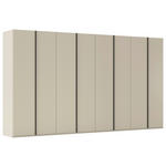 DREHTÜRENSCHRANK 400/235/61 cm,  in Champagner, 8-türig  - Champagner/Graphitfarben, Basics, Holzwerkstoff/Metall (400/235/61cm) - Novel