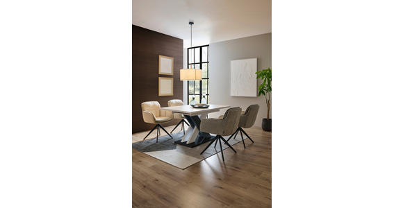 ESSTISCH in Holzwerkstoff 140-180/90/76 cm - Schwarz/Weiß, MODERN, Holzwerkstoff (140-180/90/76cm) - Carryhome