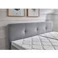 BOXSPRINGBETT 180/200 cm  in Hellgrau  - Hellgrau/Schwarz, KONVENTIONELL, Kunststoff/Textil (180/200cm) - Carryhome