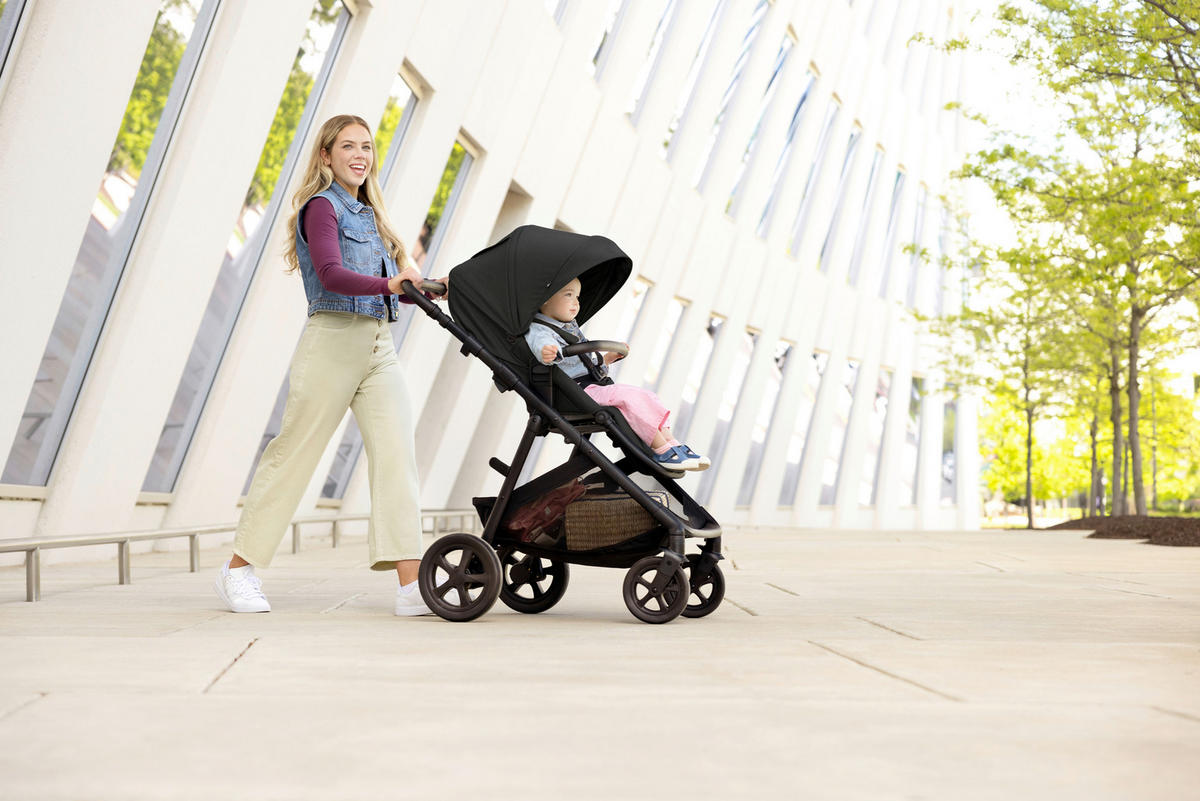 KINDERWAGENSET Near2Me DLX 3in1  - Schwarz, Basics, Textil/Metall (95/62,7/120cm) - Graco