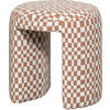 HOCKER Webstoff Orange, Weiß  - Orange/Weiß, Design, Textil (45/47/45cm) - Livetastic