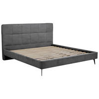 POLSTERBETT 180/200 cm  in Dunkelgrau  - Dunkelgrau/Schwarz, Design, Holz/Textil (180/200cm) - Boxxx